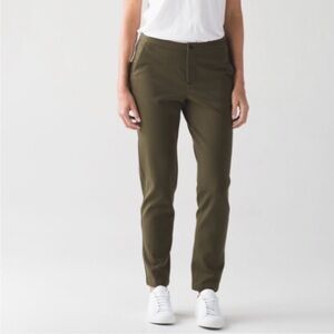 Lululemon City Trek Trouser Pants Ponte Military Green 4